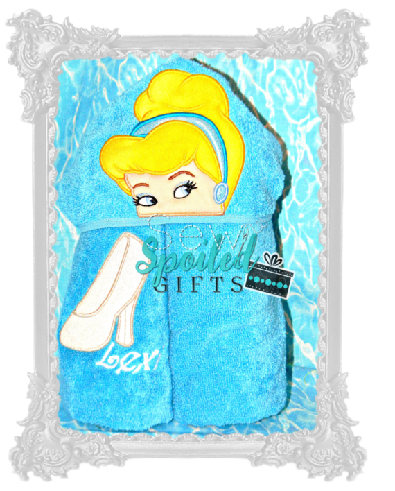 Glass Slipper Princess Hooded Towel