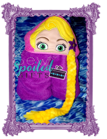 Long Haired Princess hooded towel